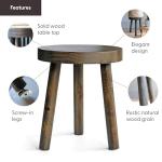 Eden Creations Wooden Stool - Versatile Mini Table