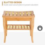 HOMCOM 45cm 2-Tier Shower Bench Seat