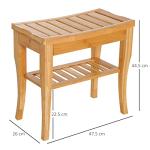 HOMCOM 45cm 2-Tier Shower Bench Seat