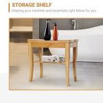 HOMCOM 45cm 2-Tier Shower Bench Seat