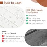 COSTWAY Waterproof Shower Bench with Storage Shelf