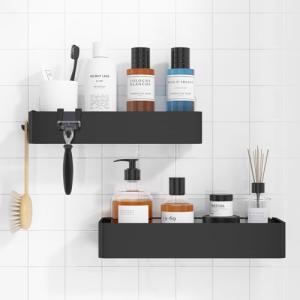 Kitsure Rustproof Shower Caddy - 2 Pack, Black