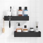 Kitsure Rustproof Shower Caddy - 2 Pack, Black