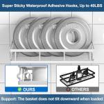 UUlioyer No-Drill Shower Caddy - 2 Pack