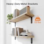 Pipishell Floating Shelves with Wire Basket Set