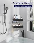 Kitsure Rustproof Shower Caddy - 2 Pack, Black