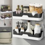 Set of 2 No-Drill Bathroom Shelves