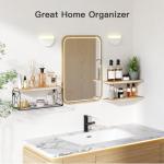 Pipishell Floating Shelves with Wire Basket Set