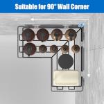 Rustproof Corner Shower Caddy with Hooks - 3-Pack