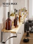 Rustic Paulownia Wood Floating Shelves Set of 3