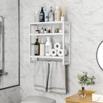 Adjustable Bamboo 3-Tier Bathroom Shelf Organizer
