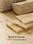 Rustic Paulownia Wood Floating Shelves Set of 3