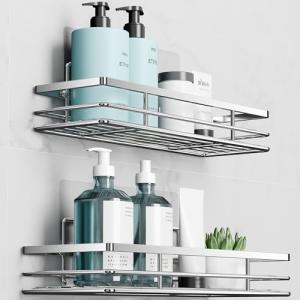 Saffruff No-Drill Shower Caddy Organizer 2-Pack