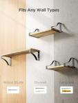 Rustic Paulownia Wood Floating Shelves Set of 3