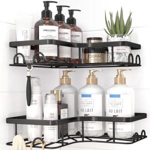 Kitsure 2 Pack Rustproof Corner Shower Organizer