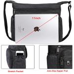 JAKAGO 13-Inch Multi-Pocket Crossbody Bag