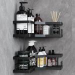 Black Shower Caddy 2 Pack - No Drill Shelves