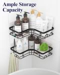 Kitsure 2 Pack Rustproof Corner Shower Organizer