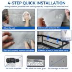 Black Shower Caddy 2 Pack - No Drill Shelves