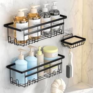 OLYREO No Drill Shower Caddy with Hooks