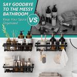 UZIMOO Wall-Mounted Shower Caddy - 3 Pack