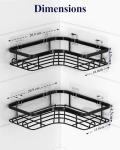 Kitsure 2 Pack Rustproof Corner Shower Organizer