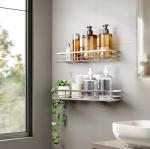 Saffruff No-Drill Shower Caddy Organizer 2-Pack