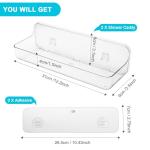 2-Pack Adhesive Shower Shelves with Drain Holes