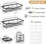 Rustproof Stainless Steel Shower Caddy 5 Pack