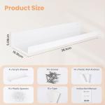 Upsimples 4 Pack Wall-Mounted Floating Shelves