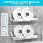 2-Pack Adhesive Shower Shelves with Drain Holes