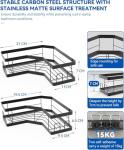 Black Shower Caddy 2 Pack - No Drill Shelves