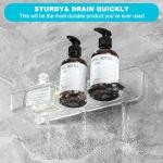 2-Pack Adhesive Shower Shelves with Drain Holes