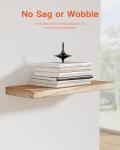 Set of 4 Floating Wooden Shelves in Light Brown