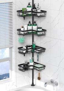 Adjustable Corner Shower Caddy with 4 Baskets