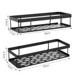 No-Drill Shower Caddy for Shampoo Storage – Black