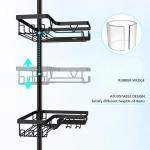 Adjustable Corner Shower Caddy with 4 Baskets