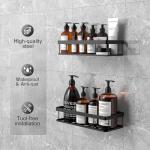 No-Drill Shower Caddy for Shampoo Storage – Black