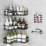 Black Corner Shower Caddy - 5 Pack Organizer