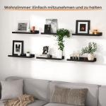 Upsimples 3-Pack Black Floating Wall Shelves