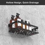 No-Drill Shower Caddy for Shampoo Storage – Black