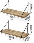 SUMGAR Rustic Wall Mounted Floating Shelves - Set of 2