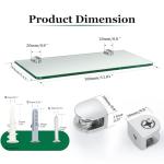 SAYAYO Wall Mounted Glass Shelf with Brackets