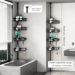Adjustable Corner Shower Caddy with 4 Baskets