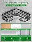 Black Corner Shower Caddy - 5 Pack Organizer