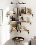 Pipishell Rustic Wood Floating Shelves Set of 6