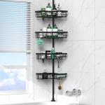 Adjustable Corner Shower Caddy with 4 Baskets