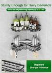 Black Corner Shower Caddy - 5 Pack Organizer