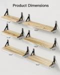 Pipishell Rustic Wood Floating Shelves Set of 6
