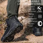 Men's Comfortable High-Top Hiking Boots - Black/Grey